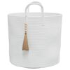 vidaXL opbevaringskurv Ø40x35 cm bomuld hvid