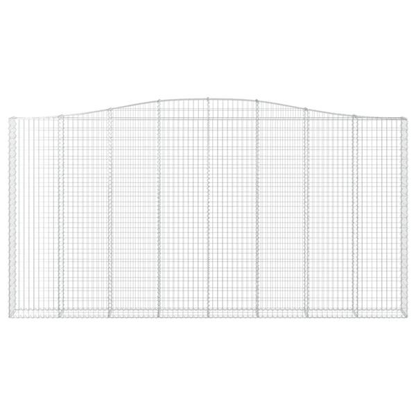 vidaXL buet gabionkurv 400x30x200/220 cm galvaniseret jern