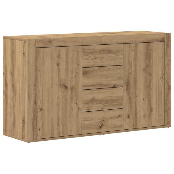 vidaXL Sideboard Artisan Egetr&aelig; 120 x 36 x 69 cm Konstrueret tr&aelig;