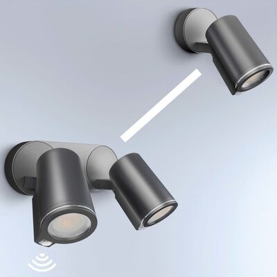 Steinel udendørs spotlampe med sensor Spot Duo Sensor sort