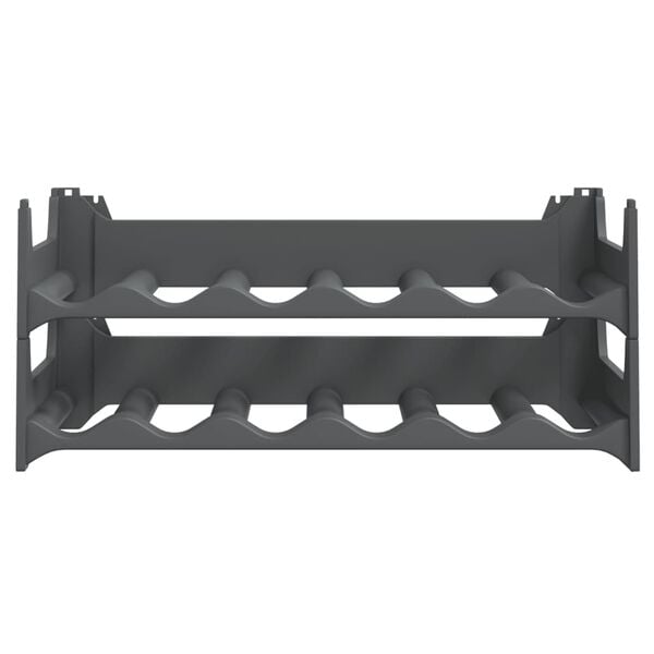 vidaXL vinreol til 12 flasker stabelbar PP