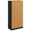 vidaXL Highboard Sort eg 68 x 37 x 142 cm Konstrueret tr&aelig;