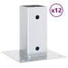 vidaXL stolpef&oslash;dder firkantet 12 stk. 71x71 mm galvaniseret st&aring;l