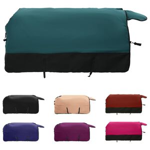 vidaXL Hestet&aelig;ppe M&oslash;rk Gr&oslash;n og Sort 85 cm Polyester