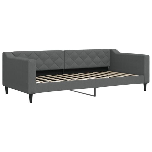 vidaXL daybed med udtræk 90x200 cm stof mørkegrå