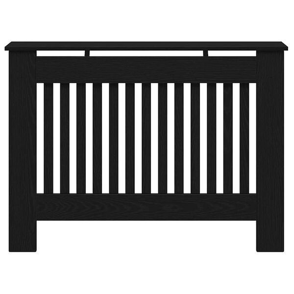 vidaXL Radiatorcover Sort eg 112 x 19 x 81,5 cm Konstrueret tr&aelig;