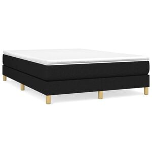 vidaXL Boxspring sengeramme 140x200 cm stof sort