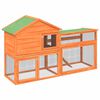vidaXL kaninbur 185,5x60,5x109,5 cm massivt fyrretr&aelig; brun