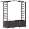 vidaXL H&aelig;vet Bed med Trellis og Tag Brun 164 x 40 x 138 cm PP