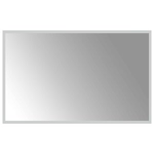 vidaXL LED badev&aelig;relsesspejl Transparent 80 x 50 cm h&aelig;rdet glas