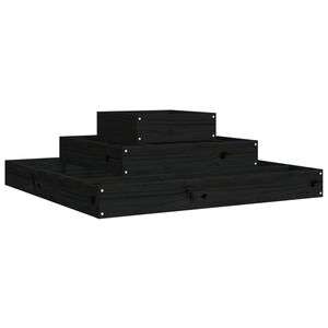 vidaXL plantekasse 80x80x27 cm massivt fyrretr&aelig; sort