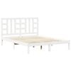 vidaXL sengeramme 150x200 cm King Size massivt fyrretr&aelig; hvid