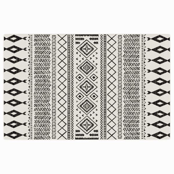 vidaXL gulvt&aelig;ppe 190x300 cm inde/ude skridsikkert kort luv flerfarvet