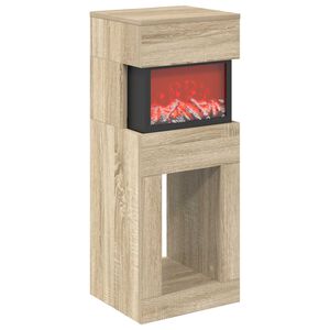 vidaXL Elektrisk pejs Sonoma-eg 35 x 30 x 86 cm Konstrueret tr&aelig;