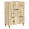 vidaXL Skuffeskab Sonoma-eg 66 x 34,5 x 90 cm Konstrueret tr&aelig;