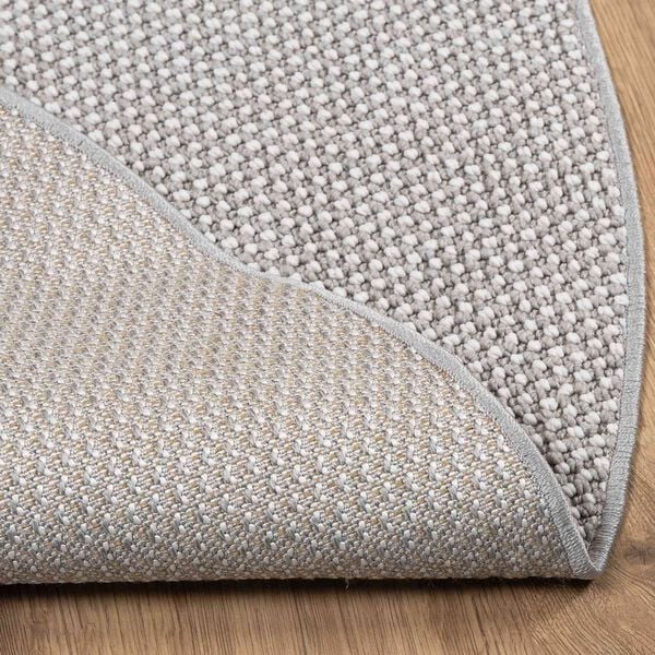 vidaXL Omr&aring;det&aelig;pper Rund LUGO Creme og gr&aring; &Oslash; 120 CM Polyester