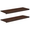 vidaXL Vindueskarme 2 stk. M&oslash;rk Brun 120 x 40 x 2 cm Solid b&oslash;g