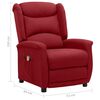 vidaXL løftestol med massagefunktion stof vinrød