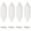 vidaXL b&aring;dfendere til b&aring;d 4 stk. &Oslash; 11x40 cm PVC hvid
