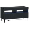 vidaXL LED TV-skab HAARLEM 81 x 35 x 43 cm Sort Konstrueret tr&aelig;