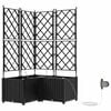 vidaXL Have Blomsterkrukke 3 stk. Sort 80 x 80 x 142 cm PP