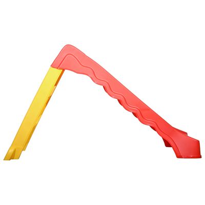 vidaXL foldbar rutsjebane til børn indendørs/udendørs rød og gul