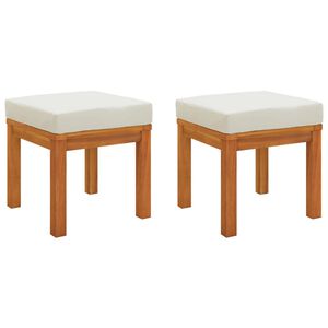 vidaXL haveskamler 2 stk. med hynder 40x40x42 cm massivt akacietr&aelig;