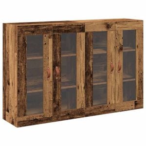 vidaXL V&aelig;ggeskabe 2 pcs Gammelt tr&aelig; 69,5 x 34 x 90 cm Konstrueret tr&aelig;