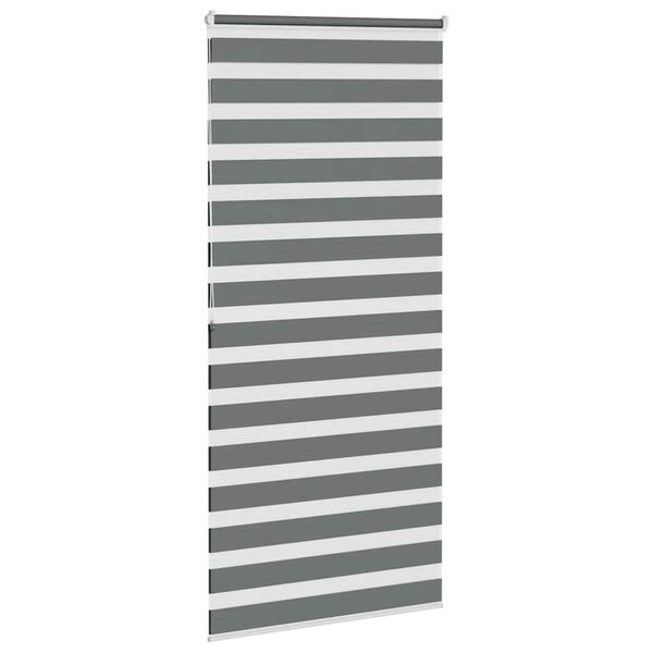 vidaXL zebragardin mørkegrå 105x200 cm stofbredde 100,9 cm polyester