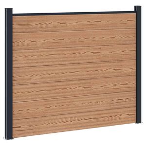 vidaXL Hegnspanel WPC og Aluminium Brun