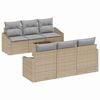 vidaXL Sofa S&aelig;t 7 stk. Beige og lys gr&aring; 55 x 55 x 37 cm polyrattan