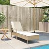 vidaXL liggestol med hynde 63x200x81 cm polyrattan beige