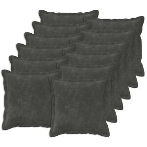 vidaXL Pudebetr&aelig;k 12 stk. HOUTEN Antracit 40 x 40 cm Mikrofiber Fleece
