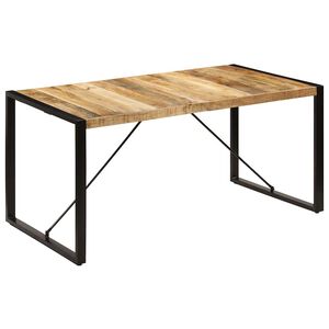 vidaXL spisebord 160x80x75 cm massivt mangotr&aelig;