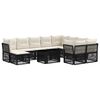 vidaXL Havesofa S&aelig;t 11 stk. Sort polyrattan