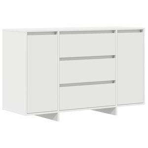 vidaXL Sideboard med skuffe Hvid 120 x 41 x 75 cm Konstrueret tr&aelig;