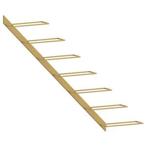 vidaXL v&aelig;gh&aelig;ngt vinreol til 7 flasker metal guldfarvet