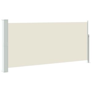 vidaXL sammenrullelig sidemarkise 140 x 314 cm cremefarvet