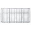 vidaXL Gabion h&oslash;jbed S&oslash;lv 170 x 50 x 80 cm Galvaniseret st&aring;l