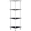 vidaXL reol 4 hylder 30x30x100 cm h&aelig;rdet glas sort