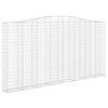 vidaXL buede gabionkurve 5 stk. 400x30x200/220 cm galvaniseret jern