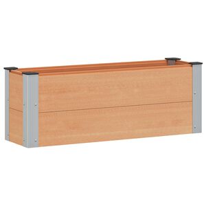 vidaXL H&oslash;jbed Brun 100 x 30 x 36 cm WPC og Aluminium
