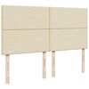 vidaXL osmannisk sengeramme med madrasser 200x200 cm stof cremefarvet