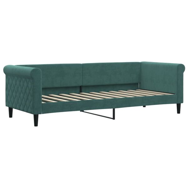 vidaXL daybed 80x200 cm velour mørkegrøn