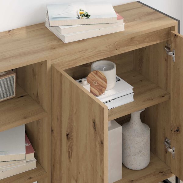 vidaXL Sideskab Artisan eg 96.5 x 30 x 75 cm Konstrueret tr&aelig;