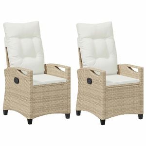 vidaXL Have Stol 2 stk. Beige og creme St&aring;l og Polyester