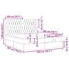 vidaXL osmannisk sengeramme med madrasser 200x200 cm stof cremefarvet