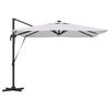 vidaXL Roma Parasol Beige 286 x 285 x 270 cm Aluminium og Polyester