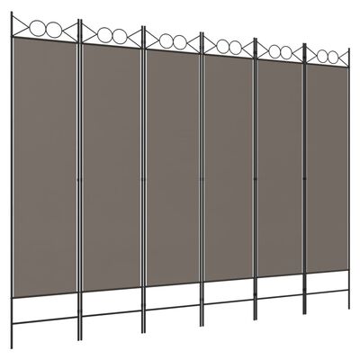 vidaXL 5-panels rumdeler 240x200 cm stof antracitgrå