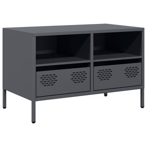 vidaXL tv-bord 68x39x43,5 cm koldvalset st&aring;l antracitgr&aring;
